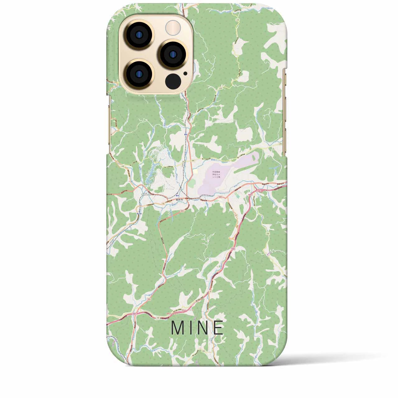 【美祢(山口県)】地図柄iPhoneケース(バックカバータイプ)