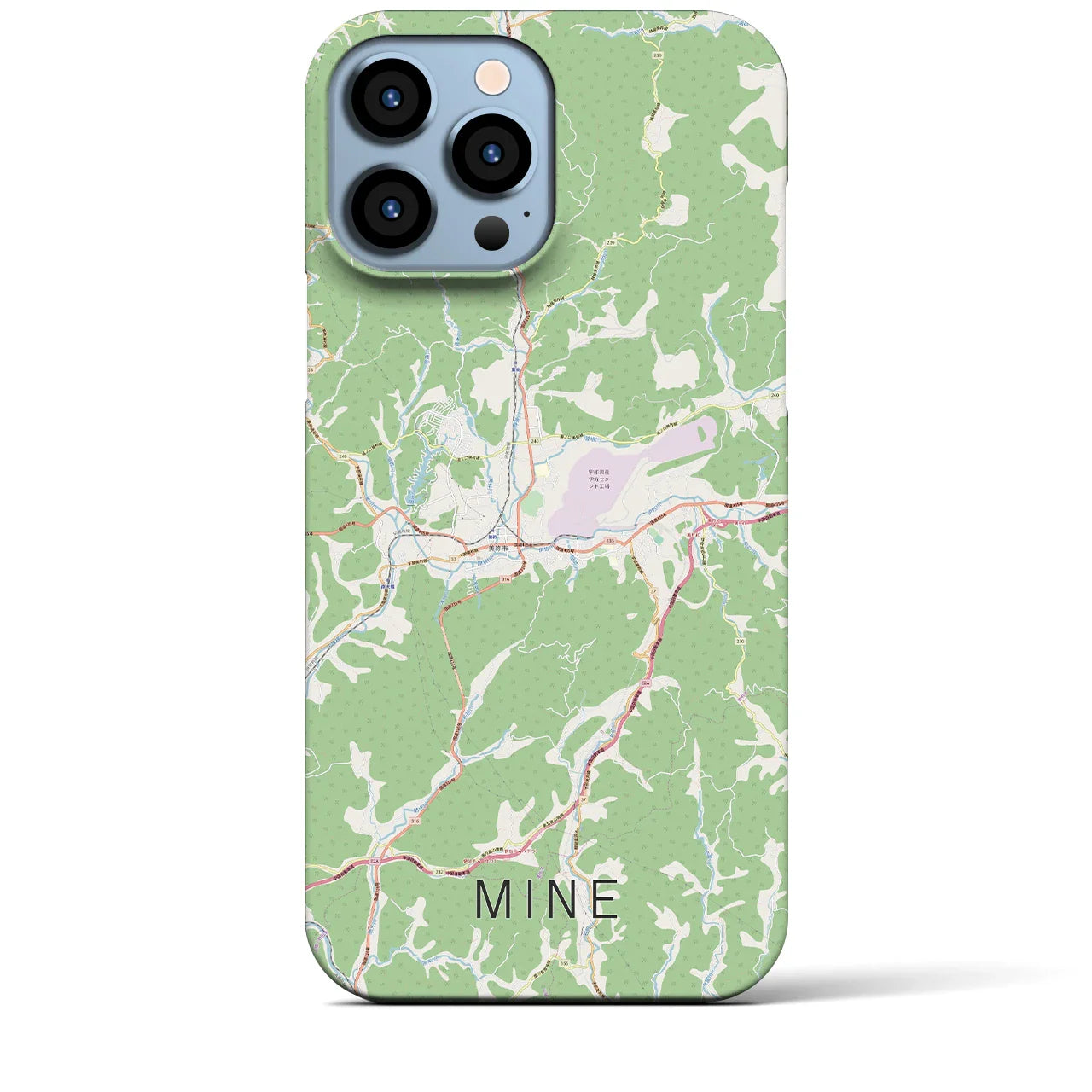 【美祢(山口県)】地図柄iPhoneケース(バックカバータイプ)