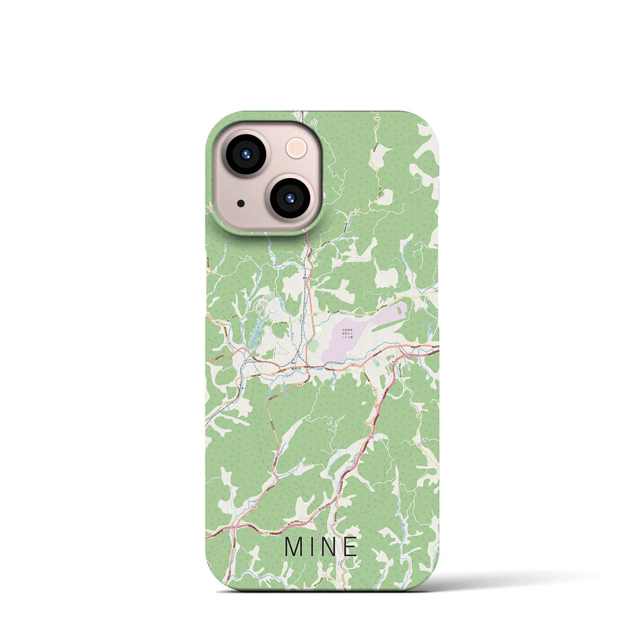 【美祢(山口県)】地図柄iPhoneケース(バックカバータイプ)