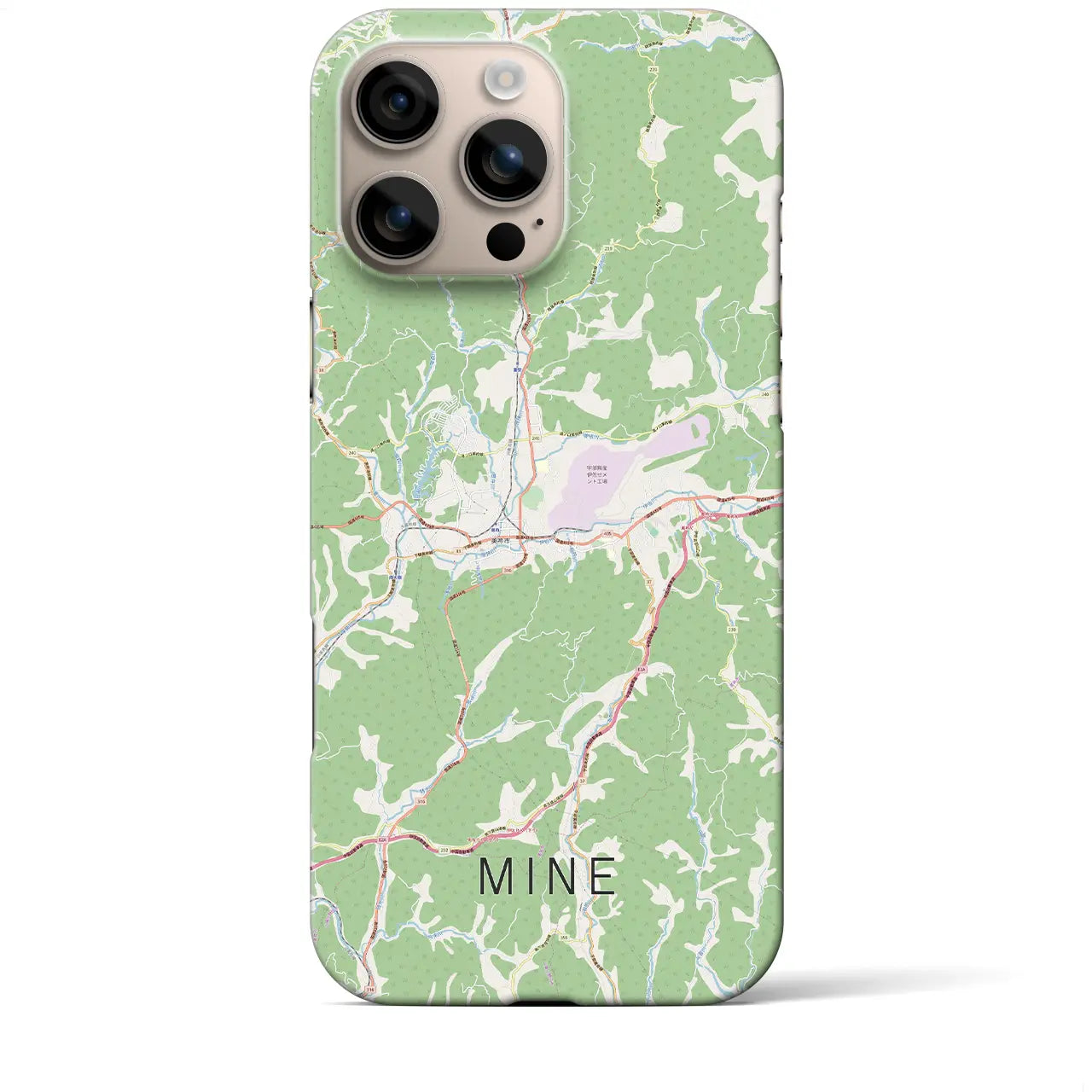 【美祢(山口県)】地図柄iPhoneケース(バックカバータイプ)