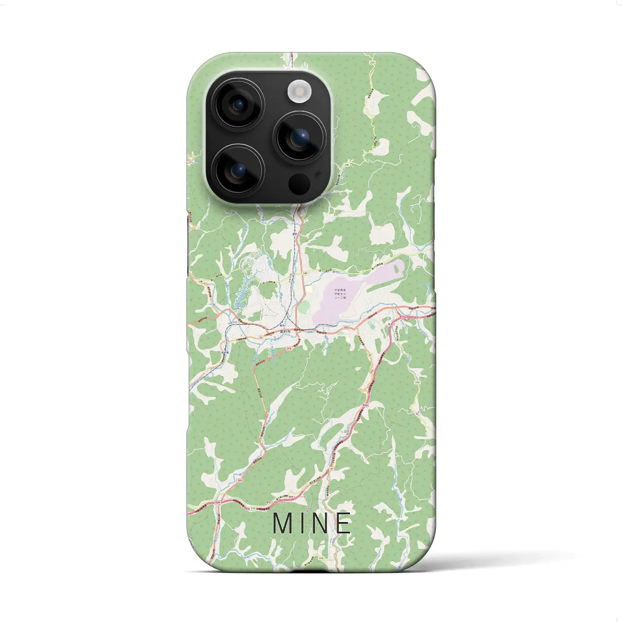 【美祢(山口県)】地図柄iPhoneケース(バックカバータイプ)