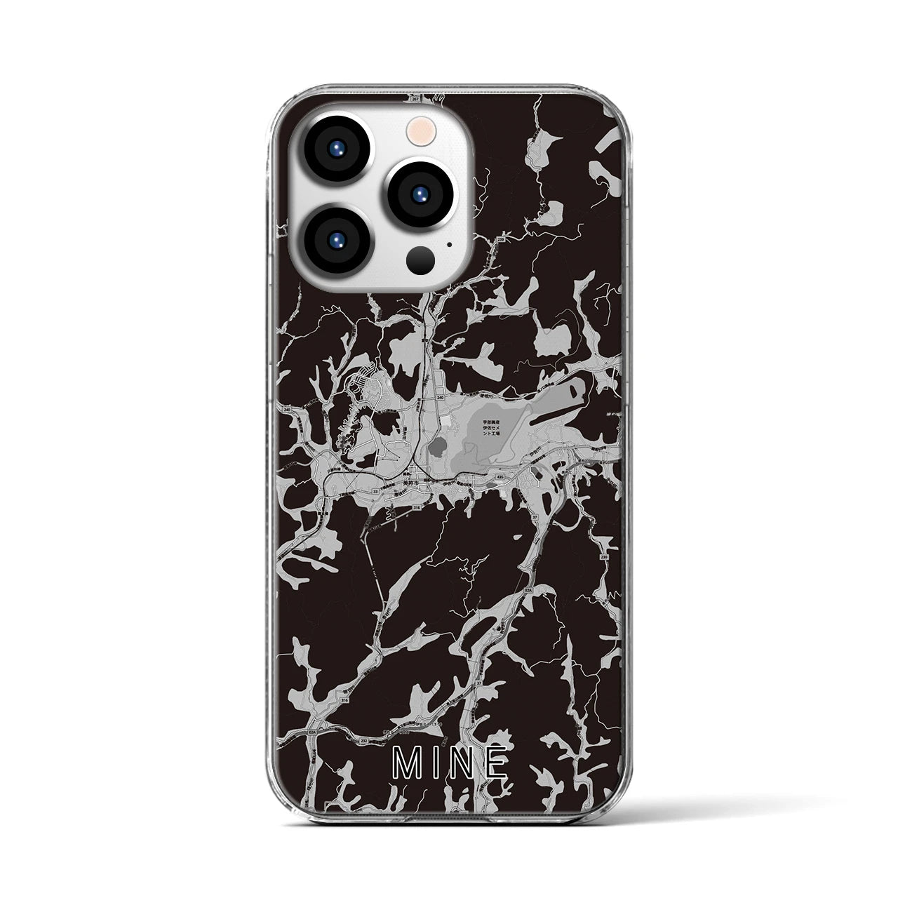 【美祢(山口県)】地図柄iPhoneケース(クリアタイプ)