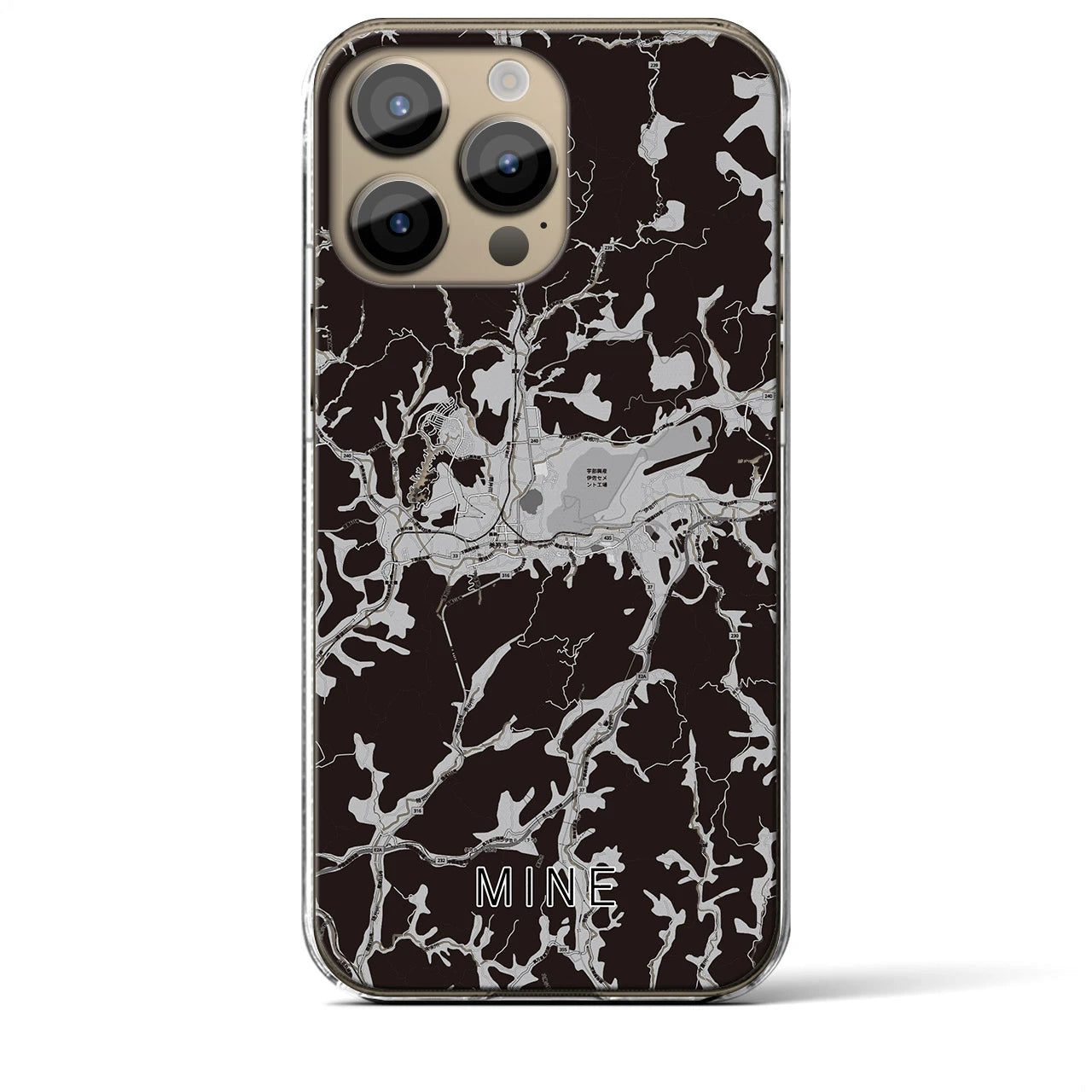 【美祢(山口県)】地図柄iPhoneケース(クリアタイプ)