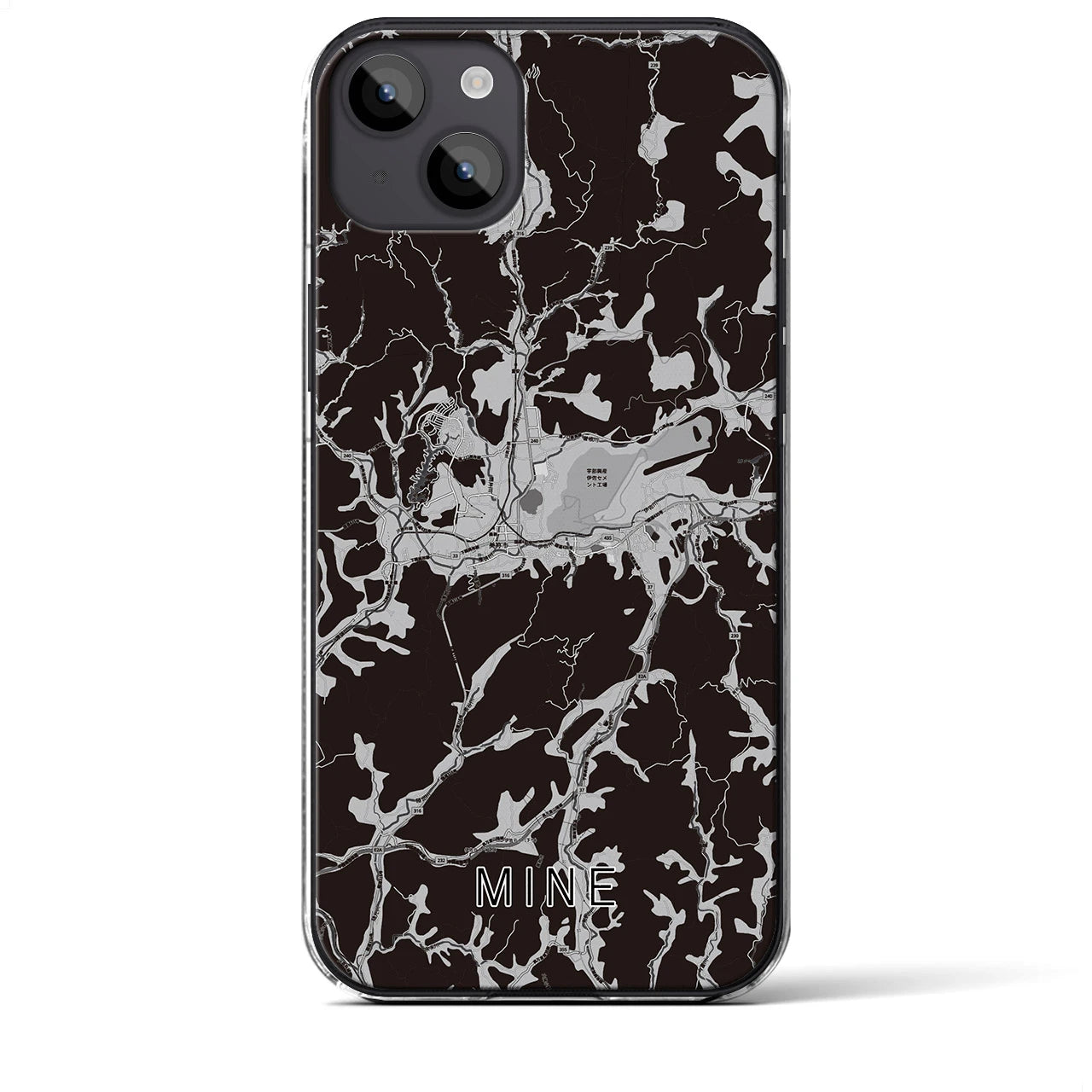 【美祢(山口県)】地図柄iPhoneケース(クリアタイプ)