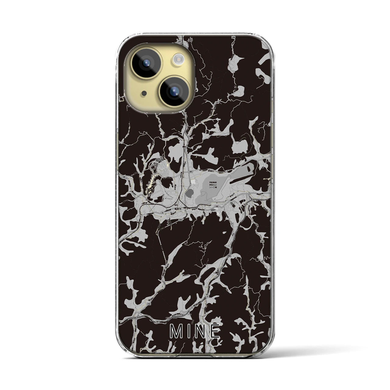 【美祢(山口県)】地図柄iPhoneケース(クリアタイプ)