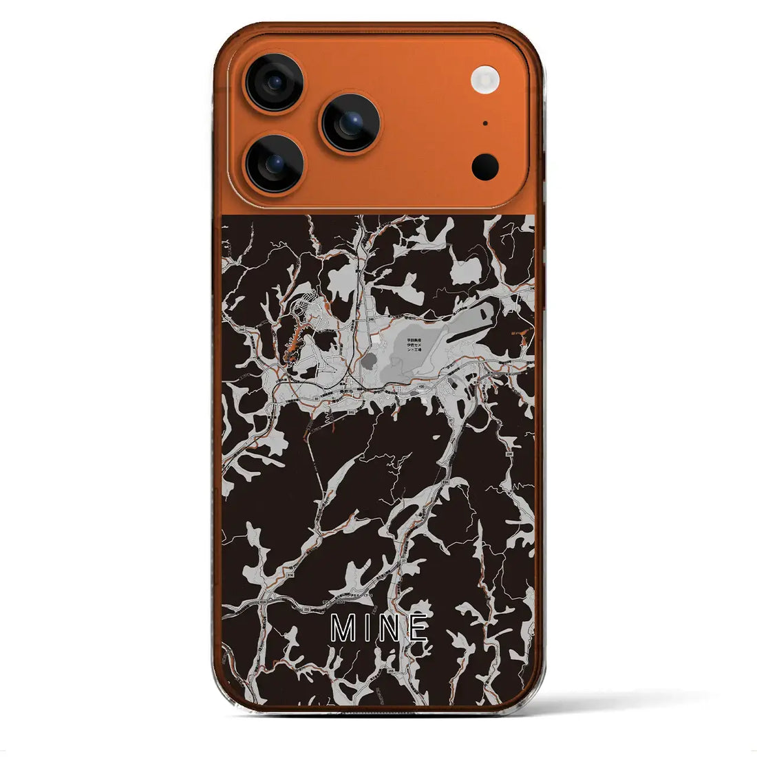 【美祢(山口県)】地図柄iPhoneケース(クリアタイプ)