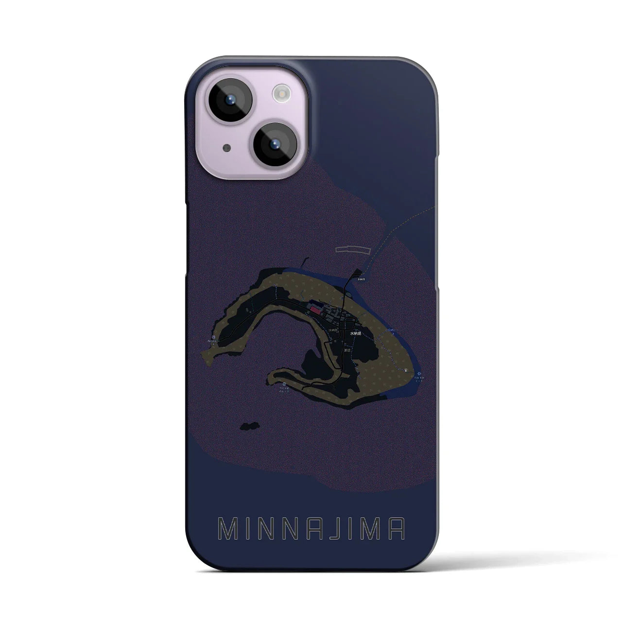 【水納島(沖縄県)】地図柄iPhoneケース(バックカバータイプ)