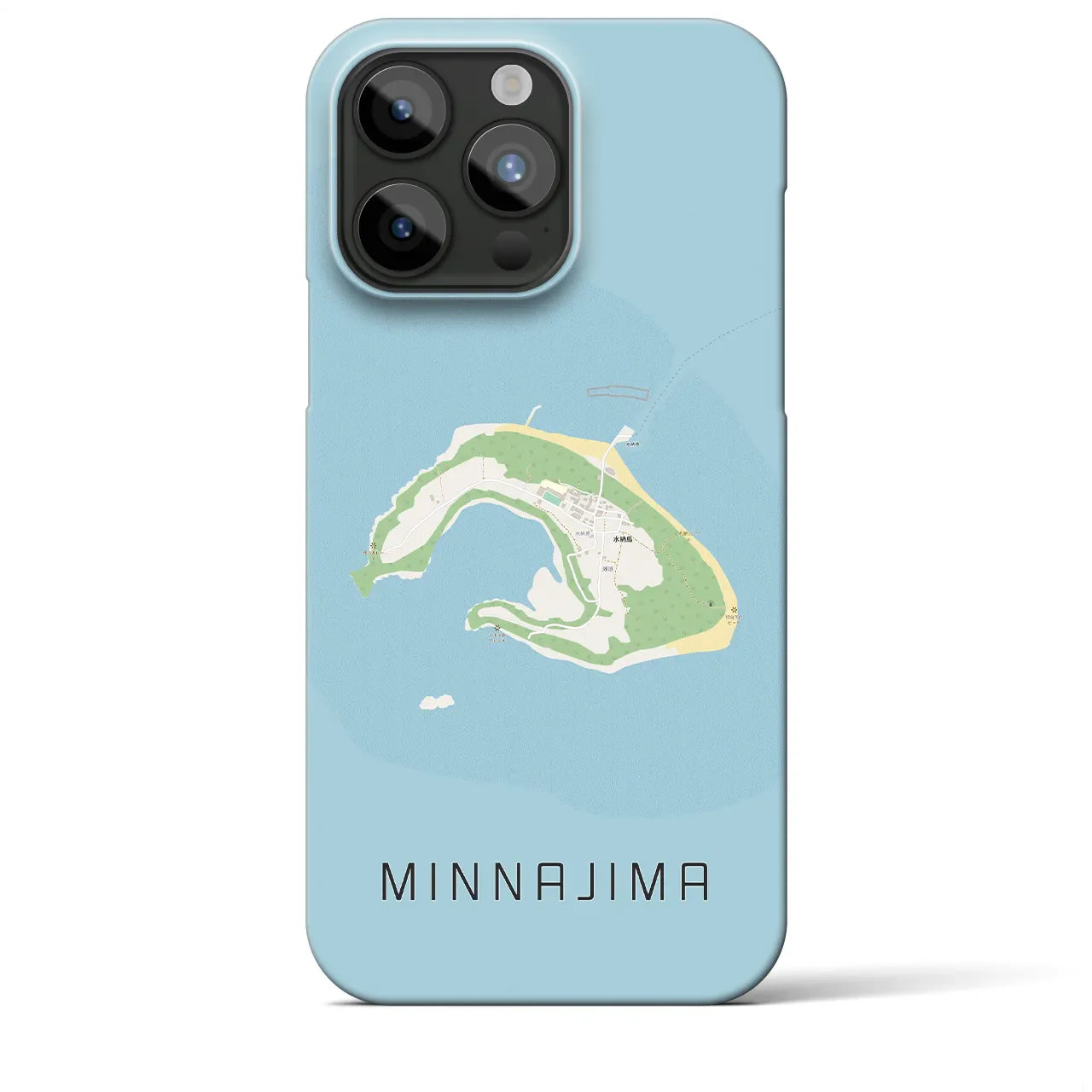 【水納島(沖縄県)】地図柄iPhoneケース(バックカバータイプ)