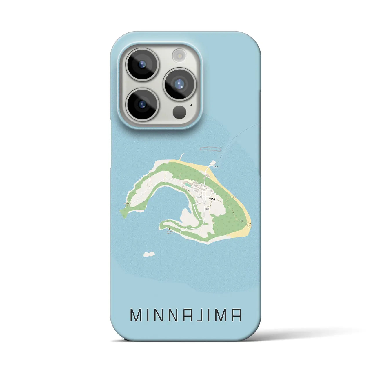 【水納島(沖縄県)】地図柄iPhoneケース(バックカバータイプ)