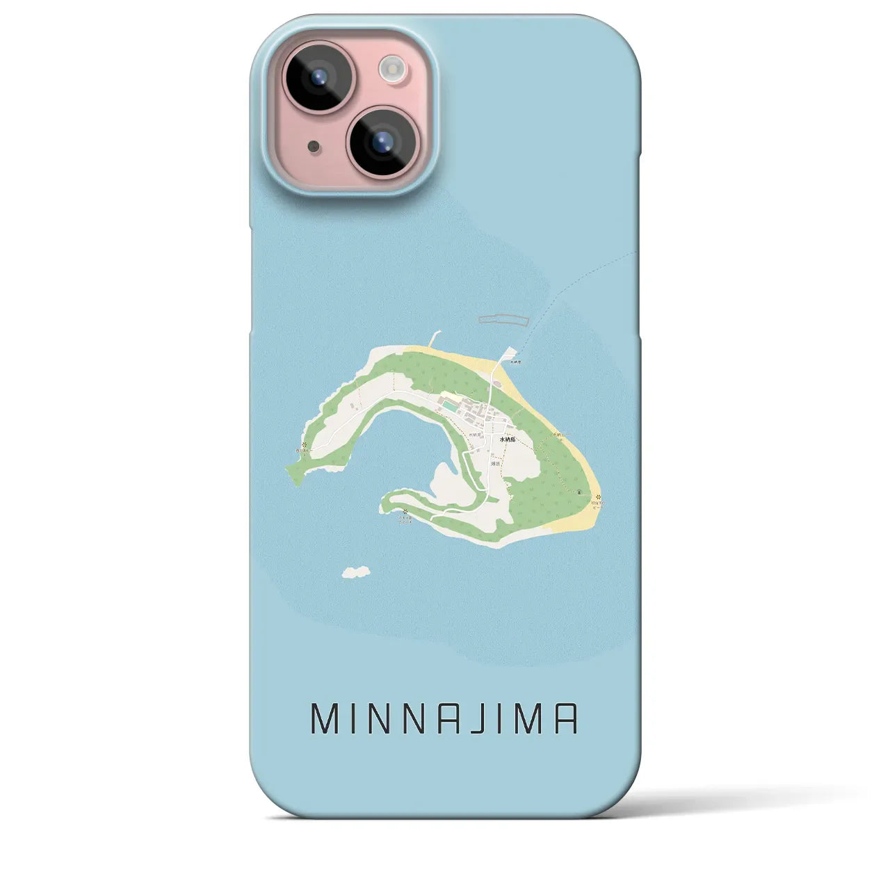 【水納島(沖縄県)】地図柄iPhoneケース(バックカバータイプ)