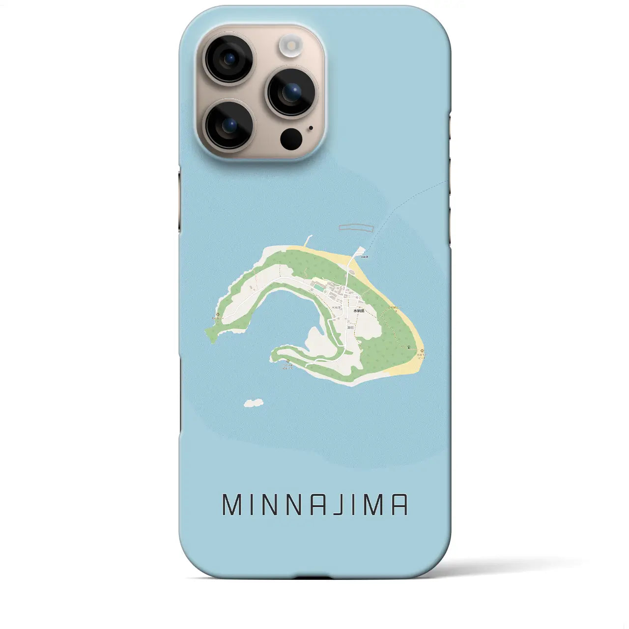 【水納島(沖縄県)】地図柄iPhoneケース(バックカバータイプ)
