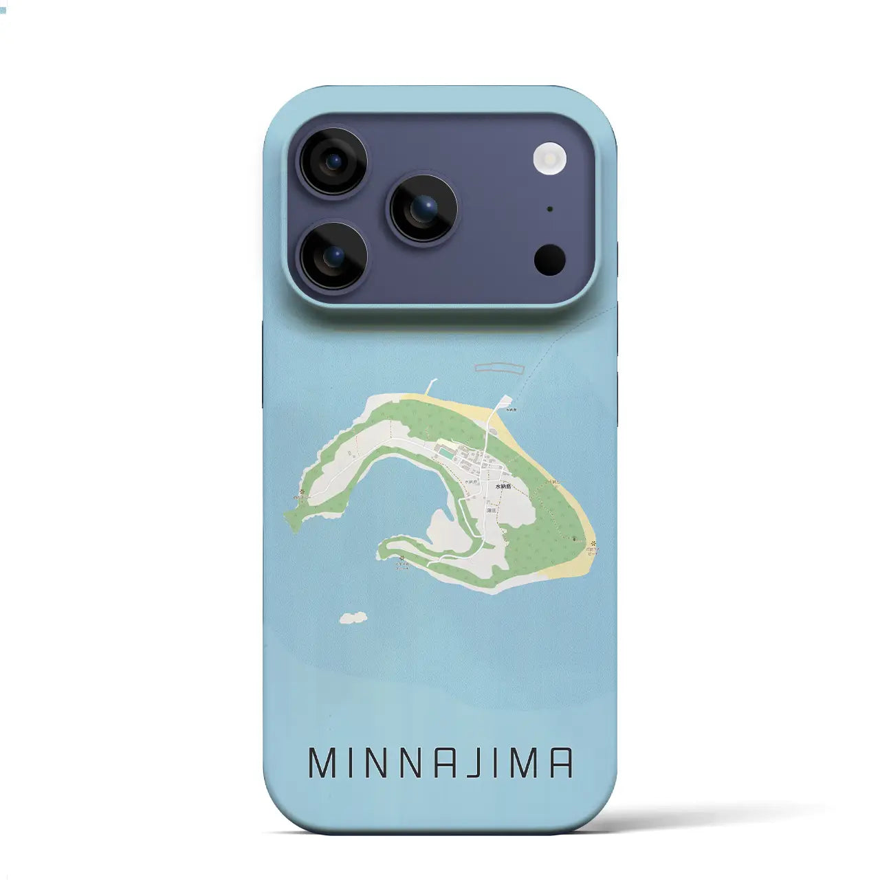 【水納島(沖縄県)】地図柄iPhoneケース(バックカバータイプ)