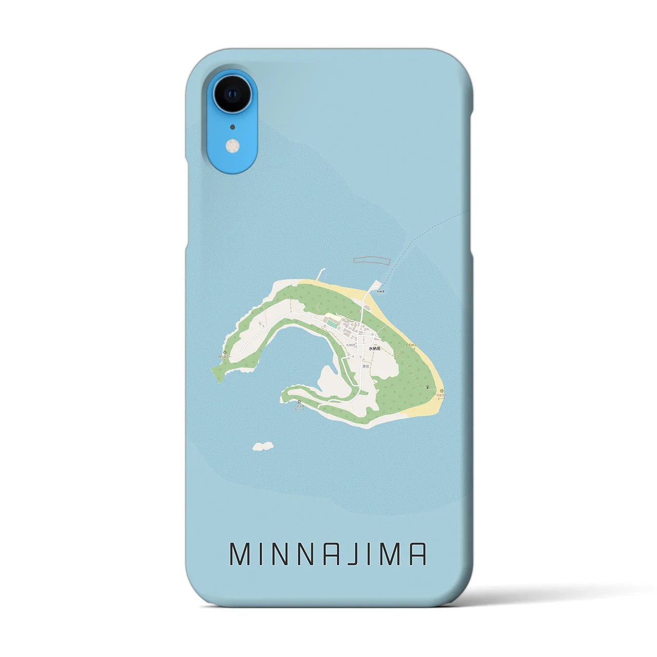 【水納島(沖縄県)】地図柄iPhoneケース(バックカバータイプ)