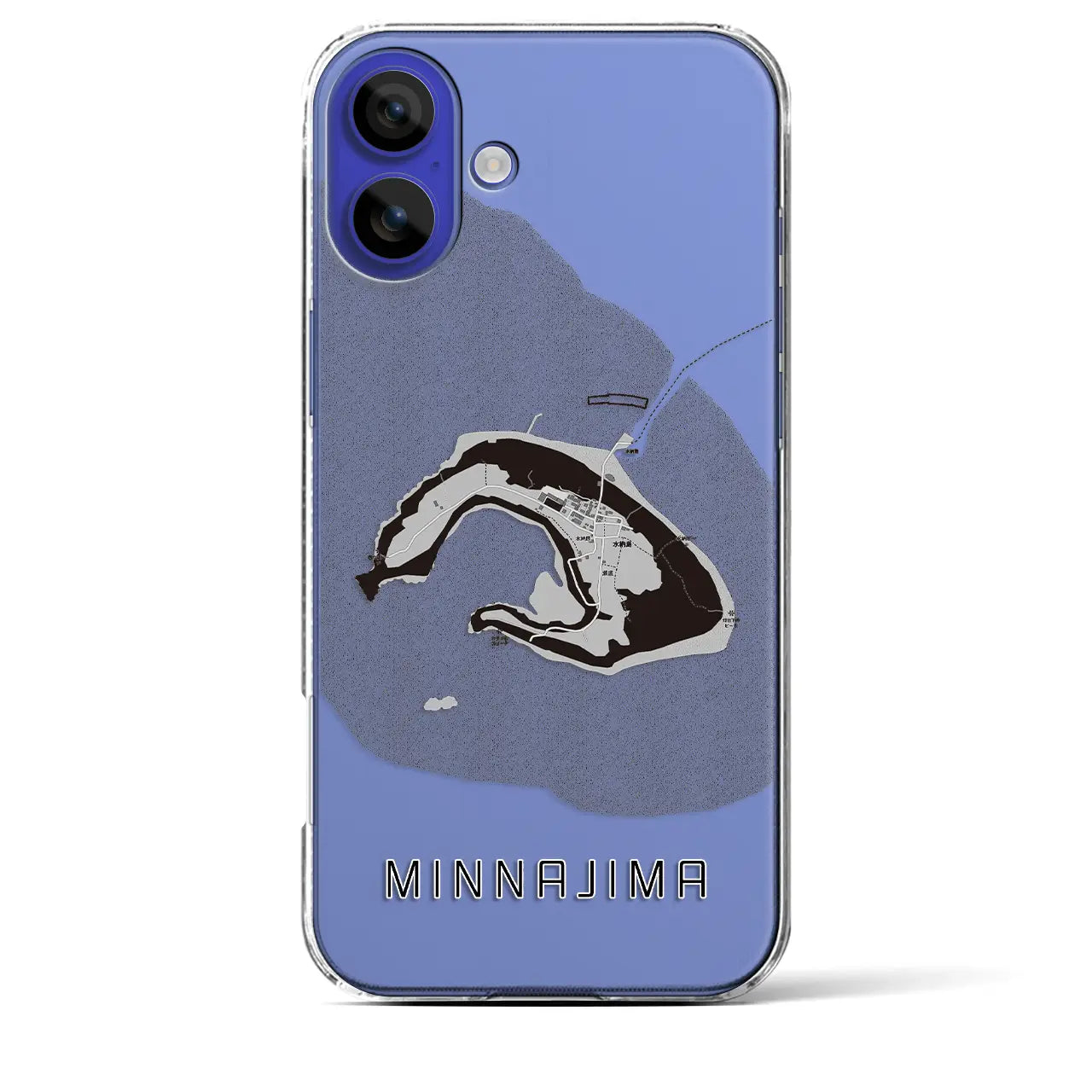 【水納島(沖縄県)】地図柄iPhoneケース(クリアタイプ)
