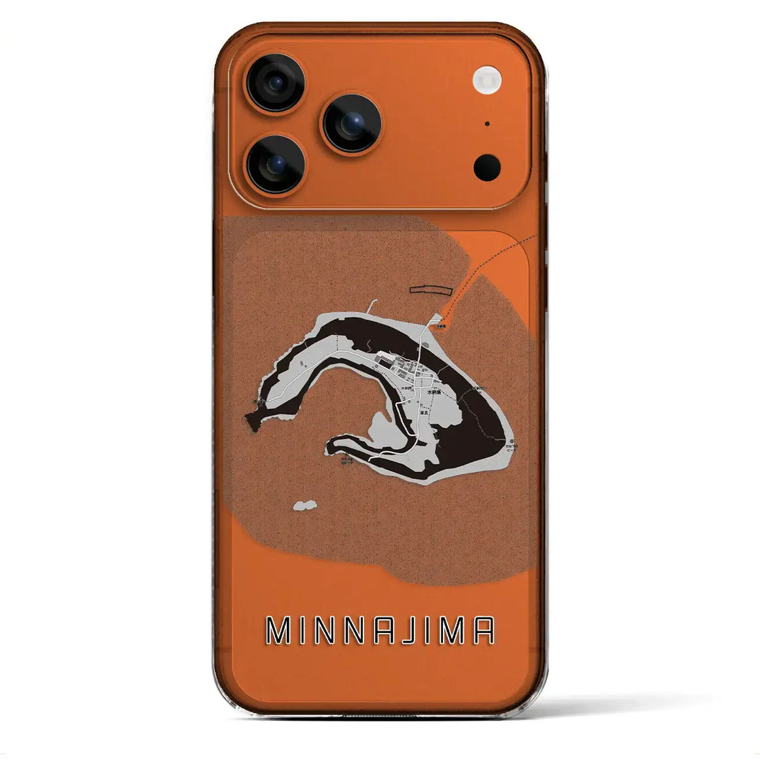 【水納島(沖縄県)】地図柄iPhoneケース(クリアタイプ)