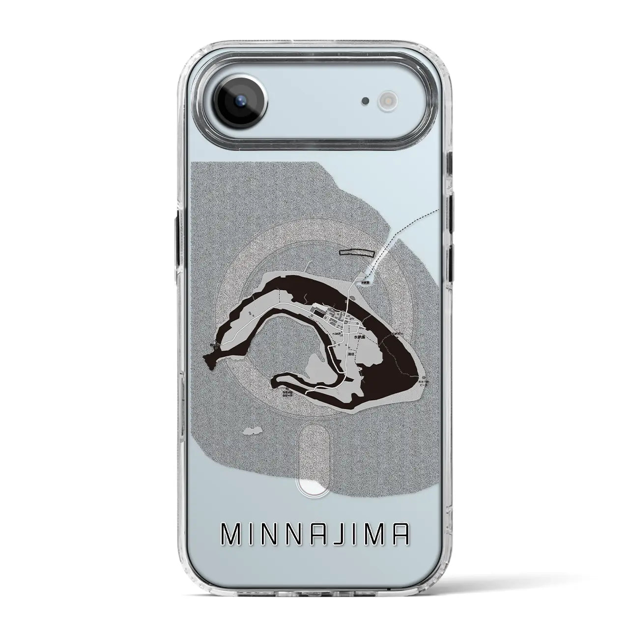 【水納島(沖縄県)】地図柄iPhoneケース(MagSafeタイプ)