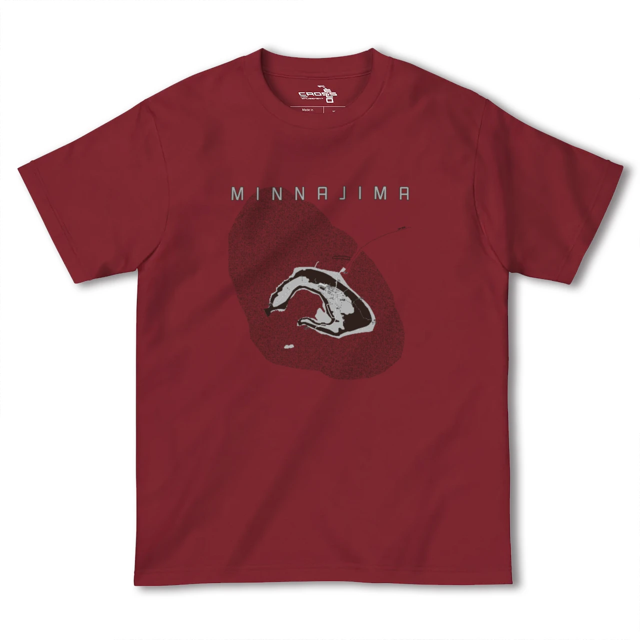 【水納島(沖縄県)】地図柄ヘビーウェイトTシャツ