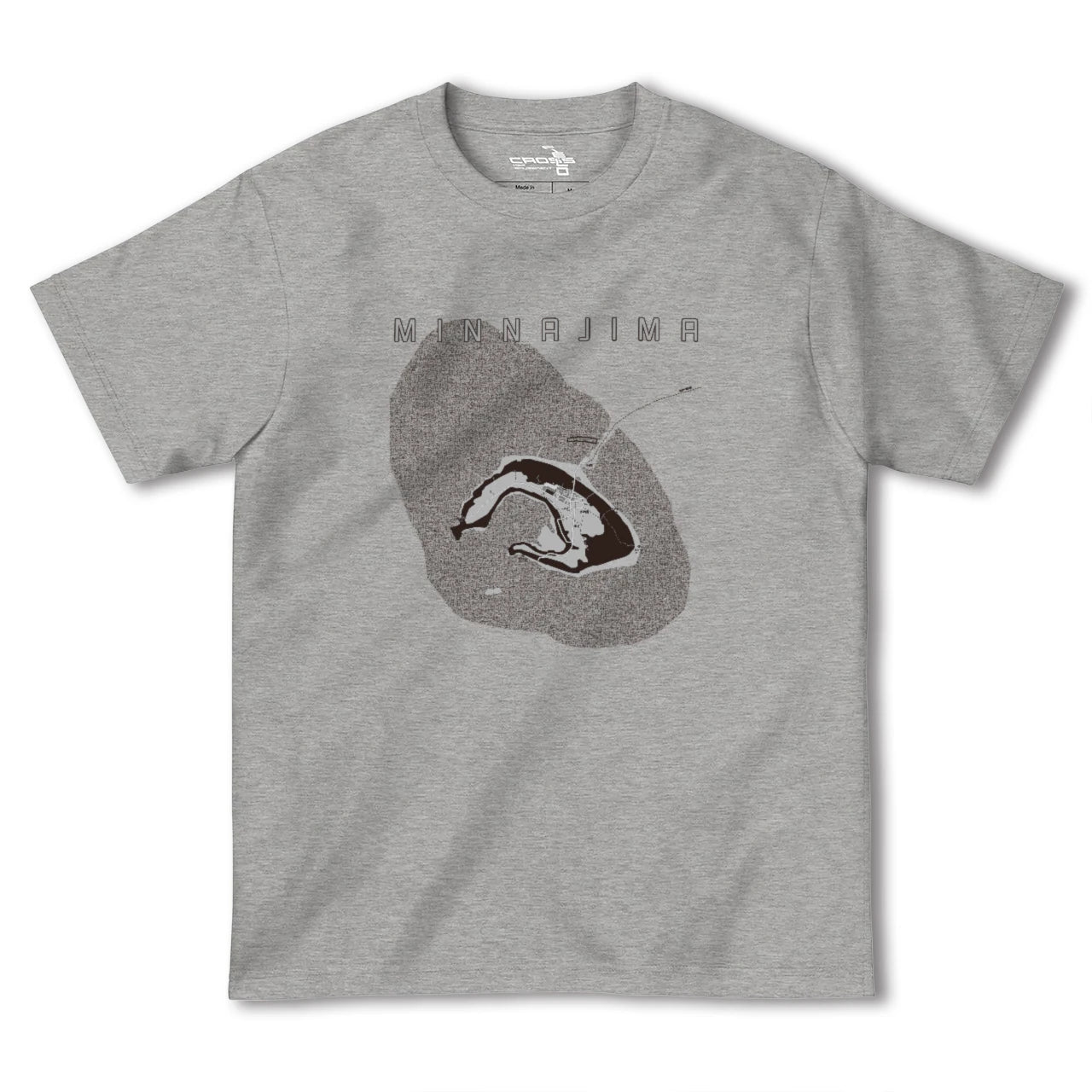 【水納島(沖縄県)】地図柄ヘビーウェイトTシャツ