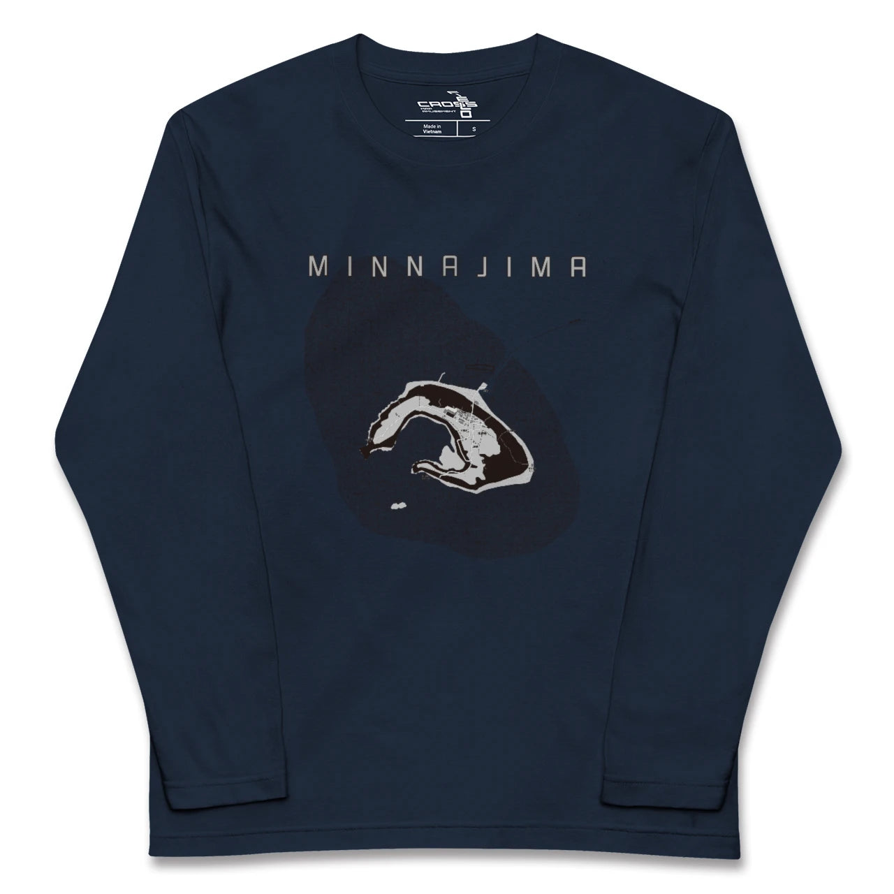 【水納島(沖縄県)】地図柄ロングスリーブTシャツ
