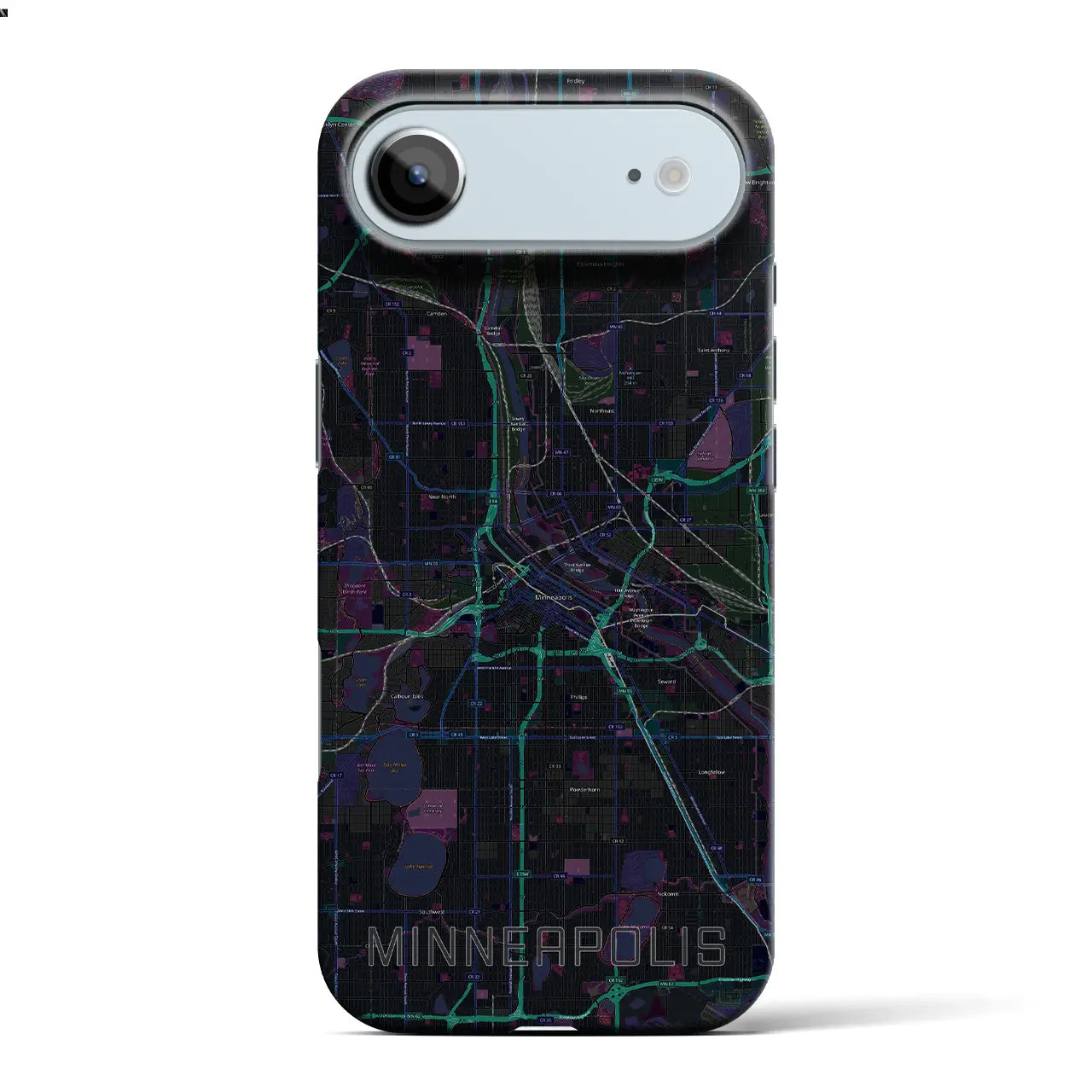 【ミネアポリス(アメリカ)】地図柄iPhoneケース(バックカバータイプ)