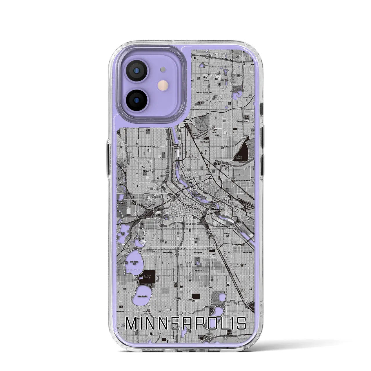 【ミネアポリス(アメリカ)】地図柄iPhoneケース(MagSafeタイプ)