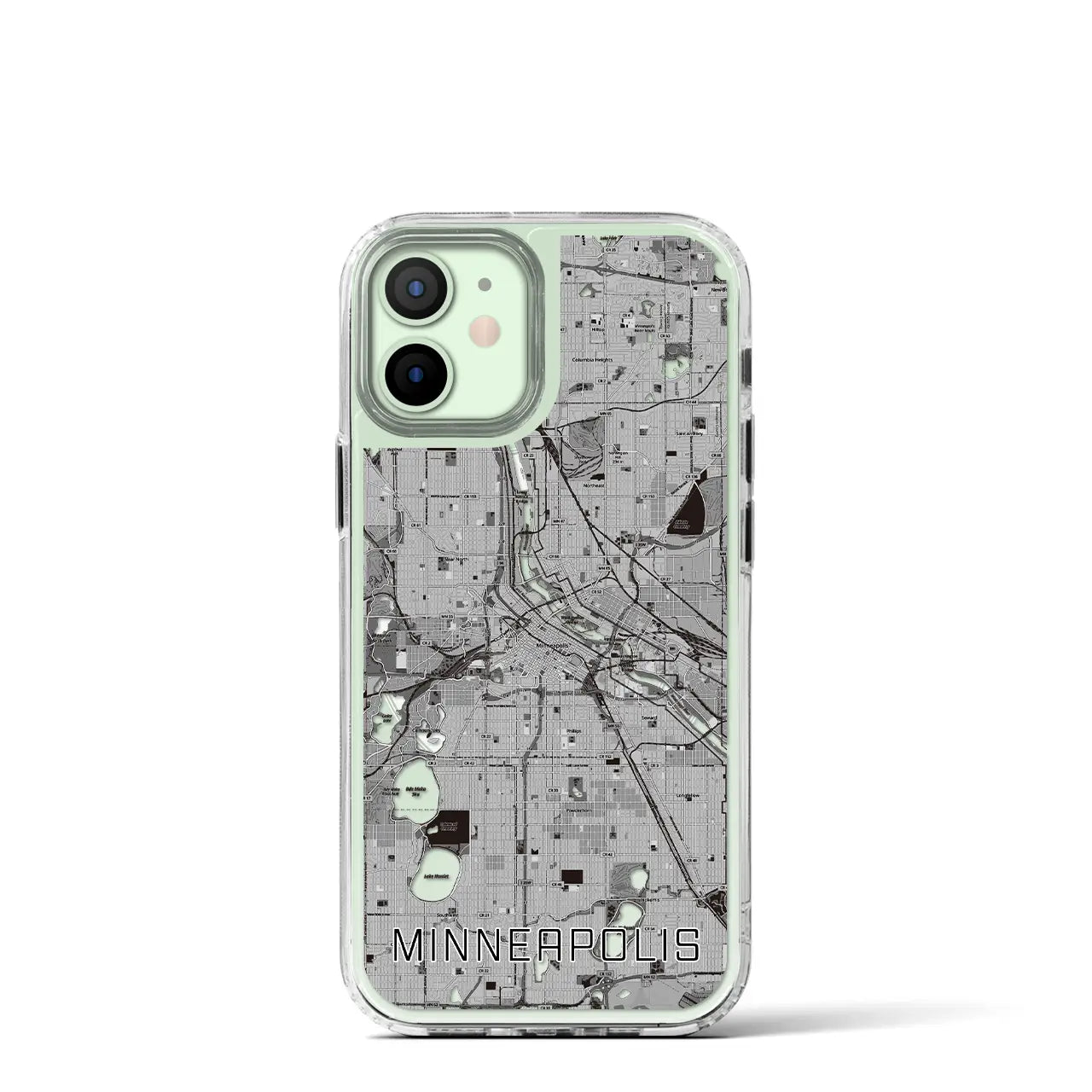 【ミネアポリス(アメリカ)】地図柄iPhoneケース(MagSafeタイプ)