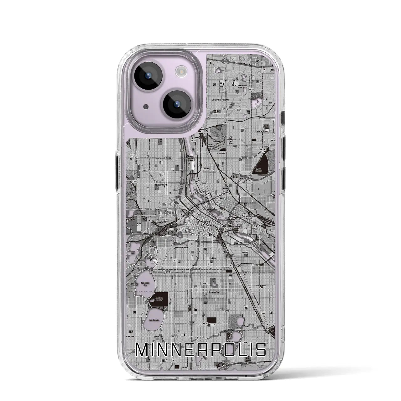 【ミネアポリス(アメリカ)】地図柄iPhoneケース(MagSafeタイプ)
