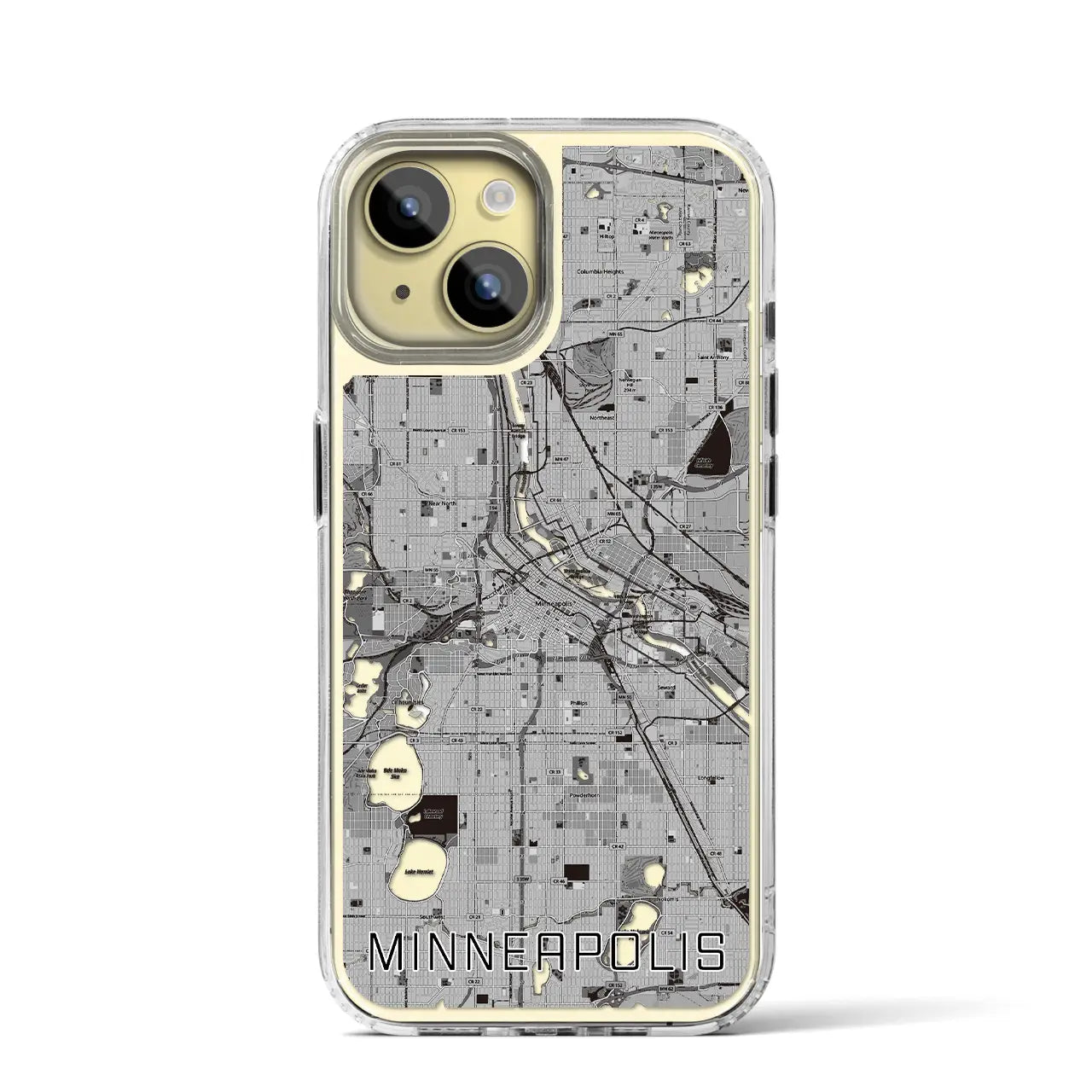 【ミネアポリス(アメリカ)】地図柄iPhoneケース(MagSafeタイプ)