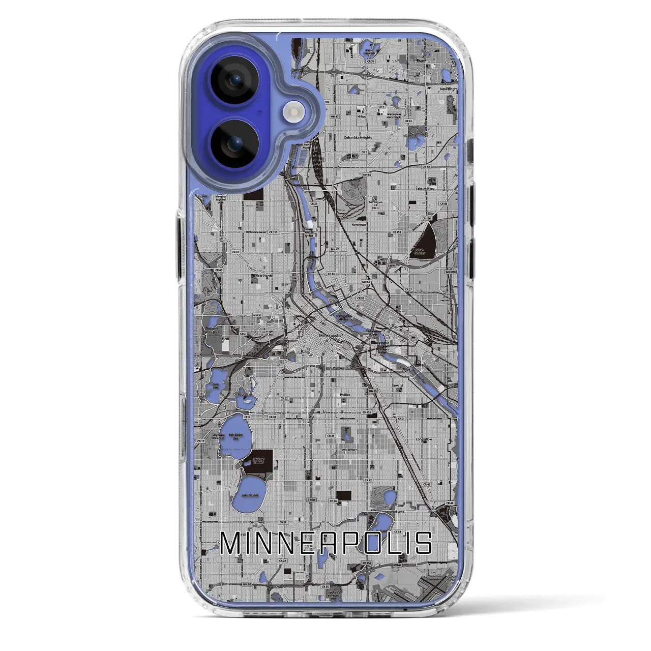 【ミネアポリス(アメリカ)】地図柄iPhoneケース(MagSafeタイプ)