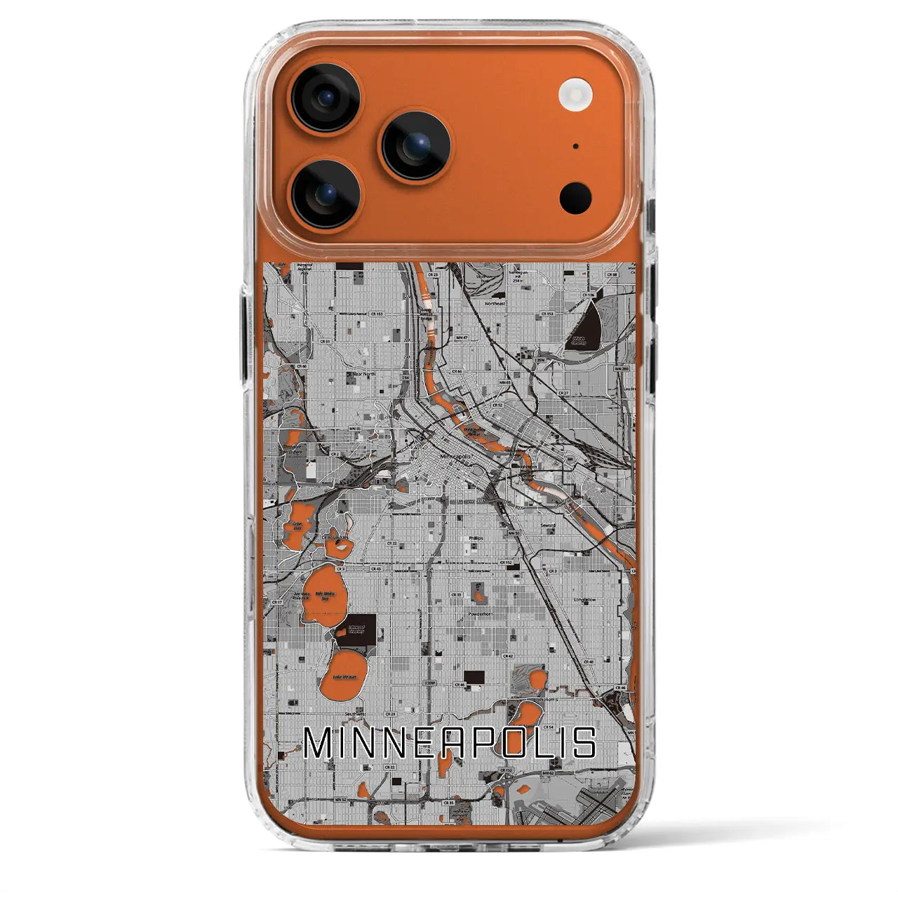 【ミネアポリス(アメリカ)】地図柄iPhoneケース(MagSafeタイプ)