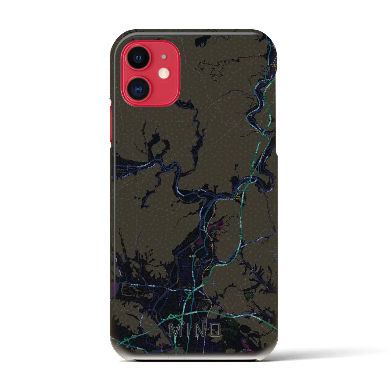 【美濃(岐阜県)】地図柄iPhoneケース(バックカバータイプ)