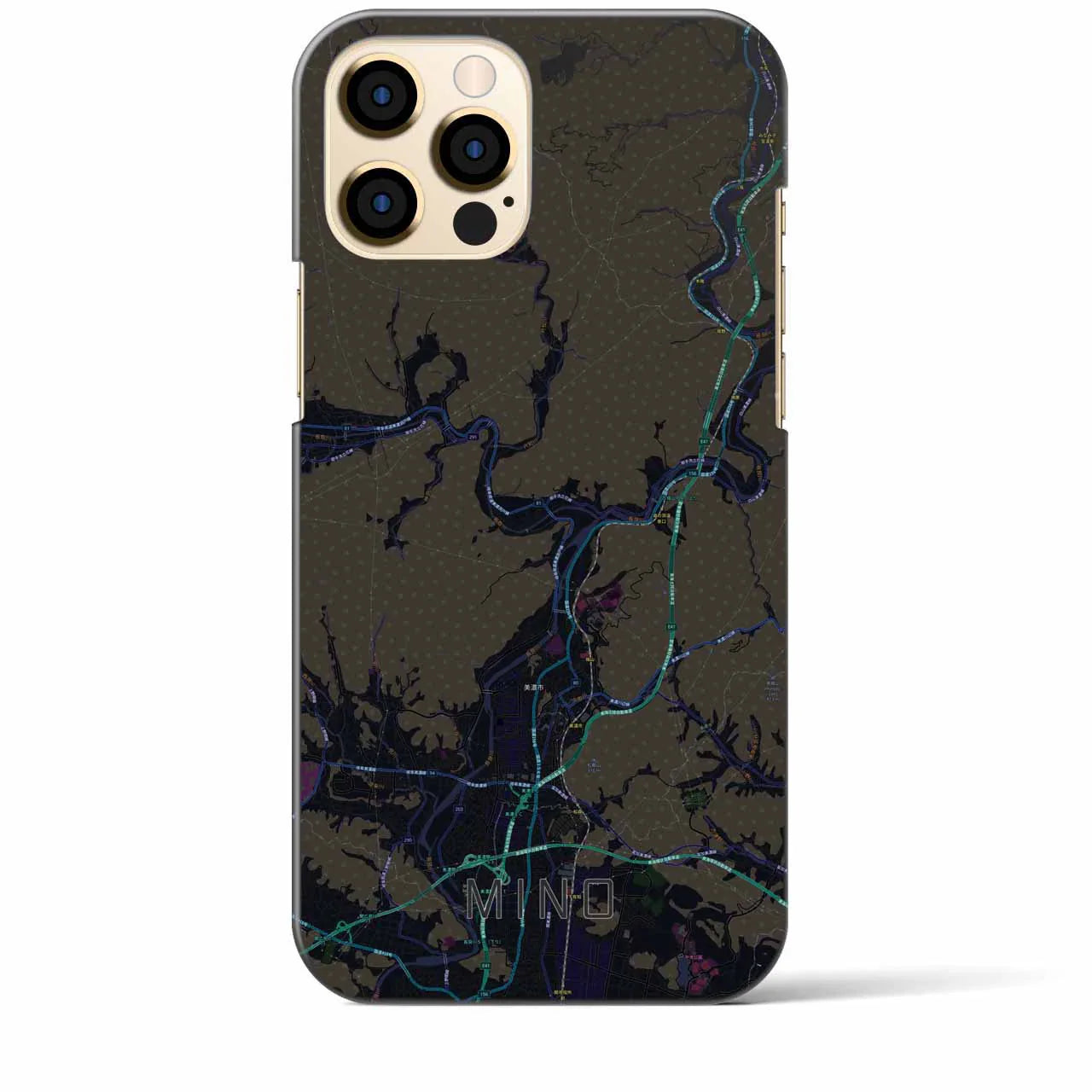【美濃(岐阜県)】地図柄iPhoneケース(バックカバータイプ)
