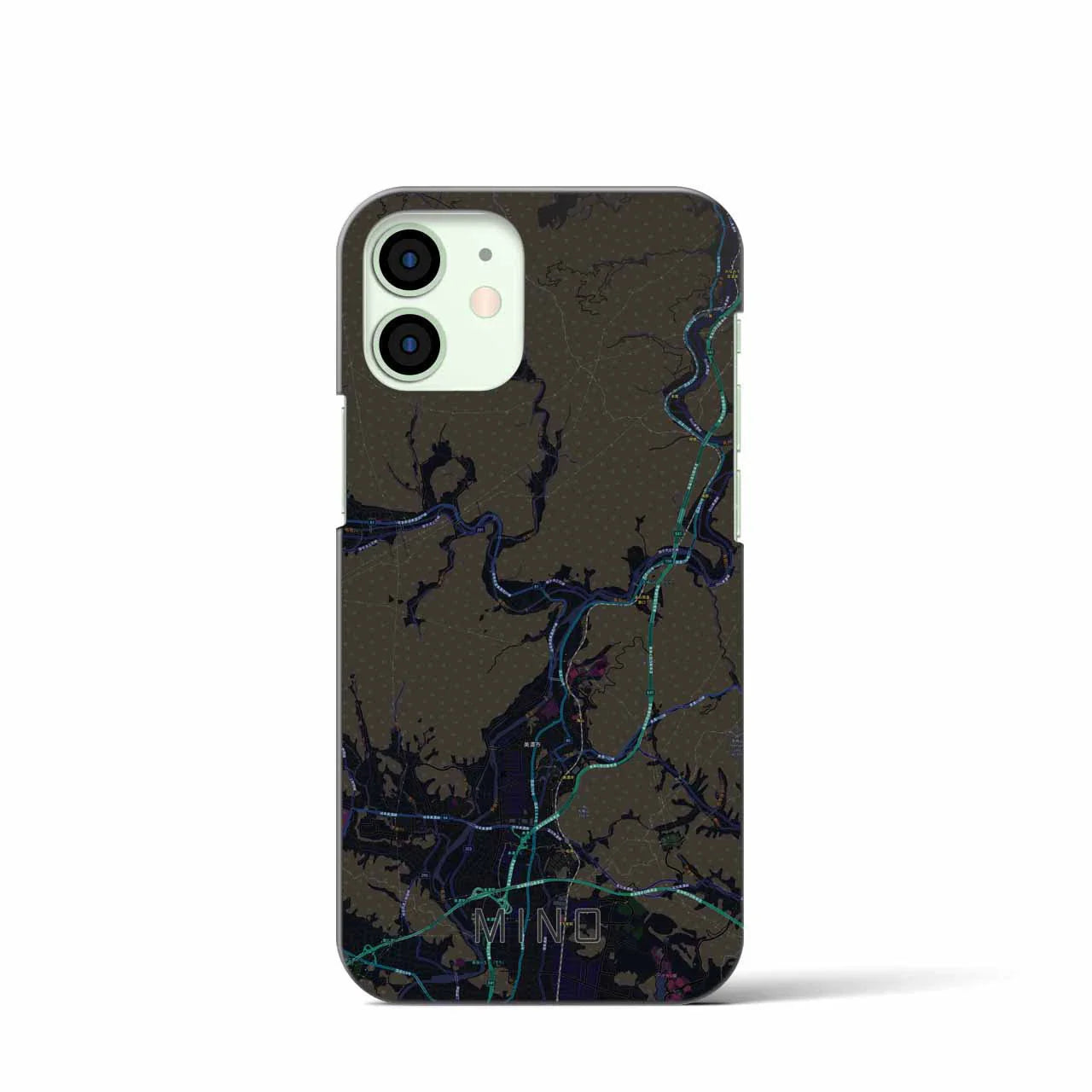 【美濃(岐阜県)】地図柄iPhoneケース(バックカバータイプ)