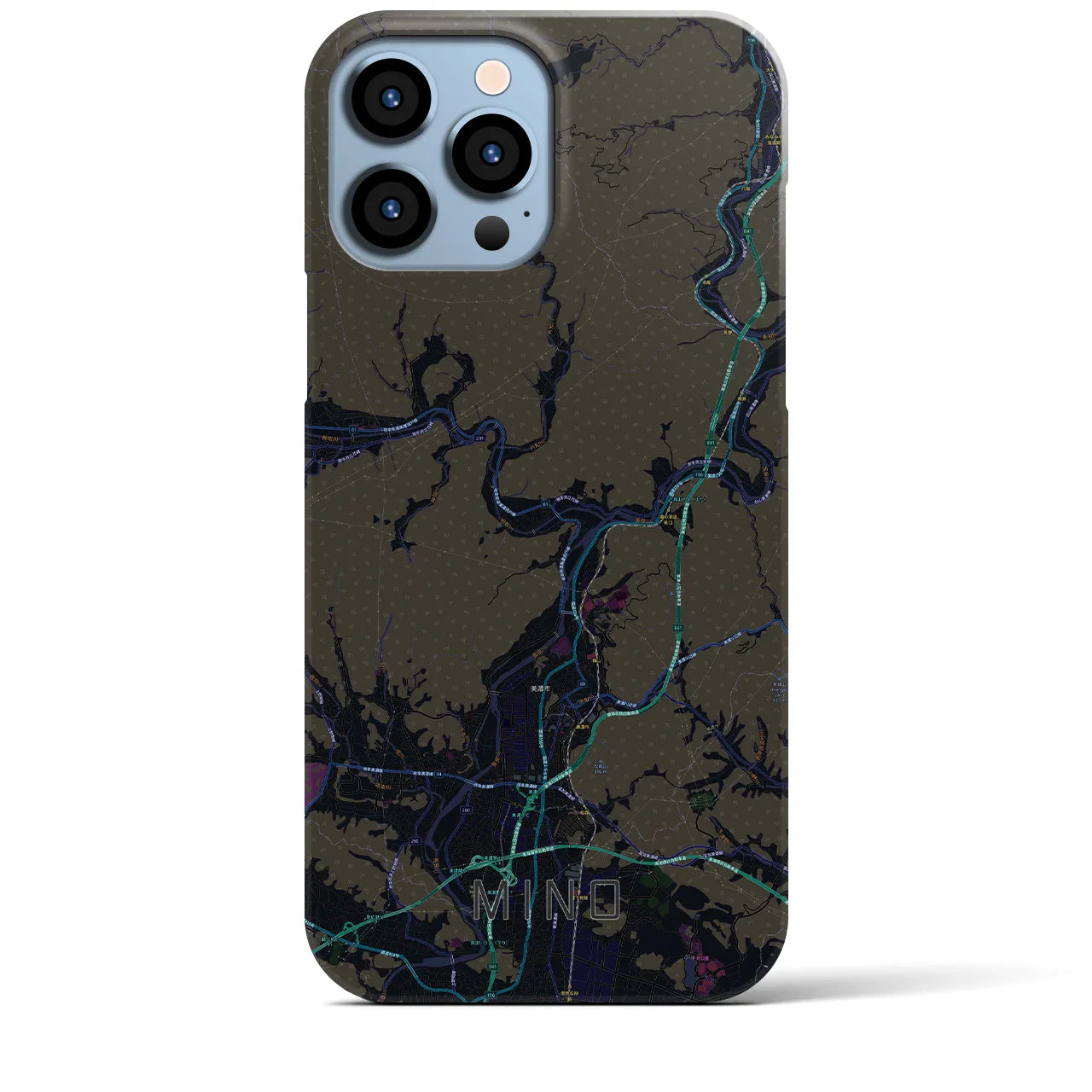 【美濃(岐阜県)】地図柄iPhoneケース(バックカバータイプ)