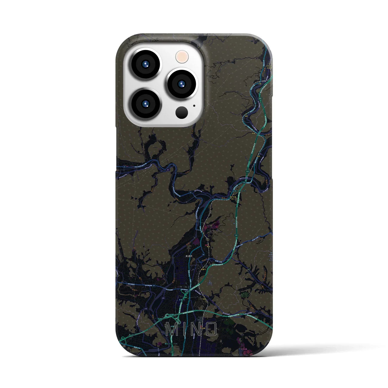 【美濃(岐阜県)】地図柄iPhoneケース(バックカバータイプ)