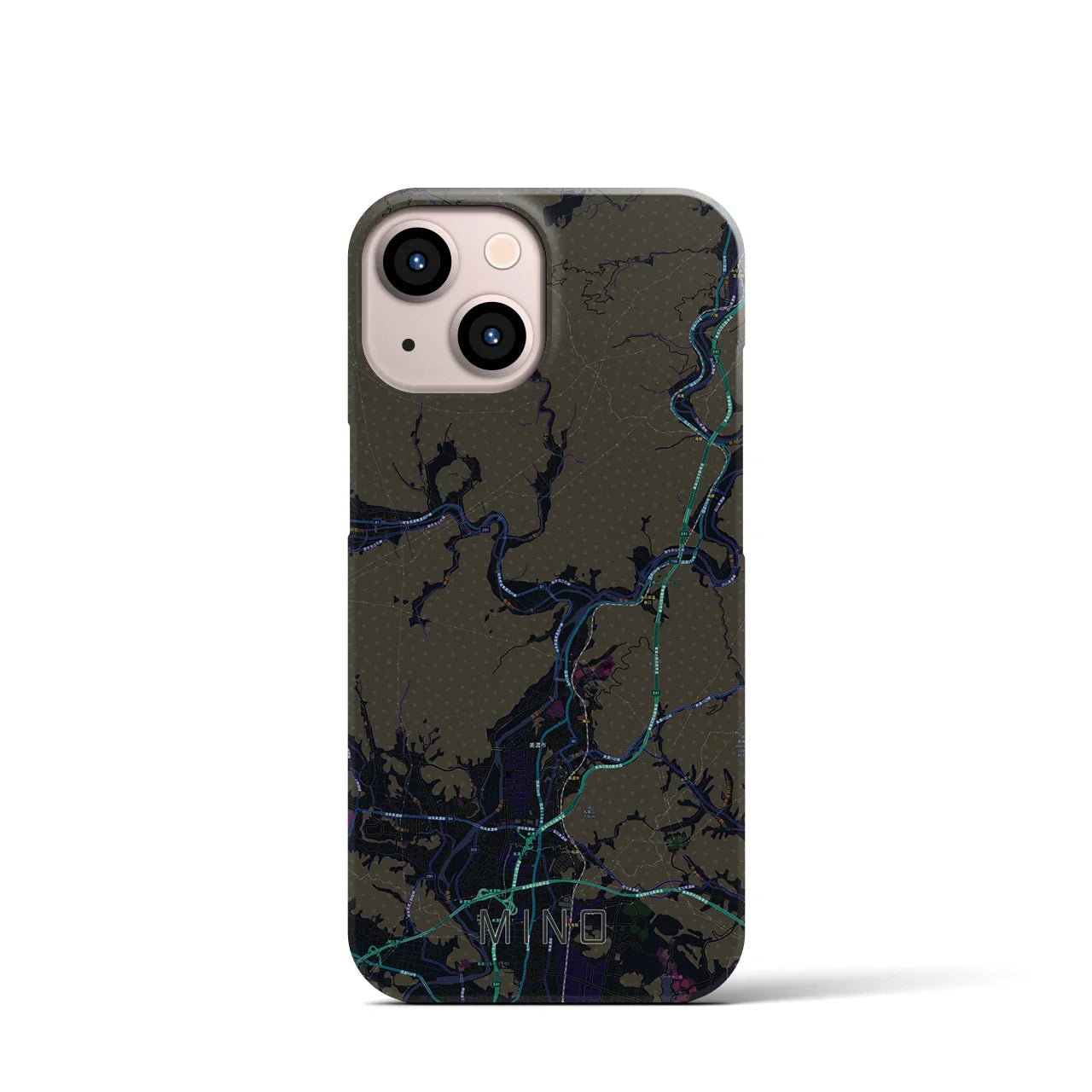 【美濃(岐阜県)】地図柄iPhoneケース(バックカバータイプ)