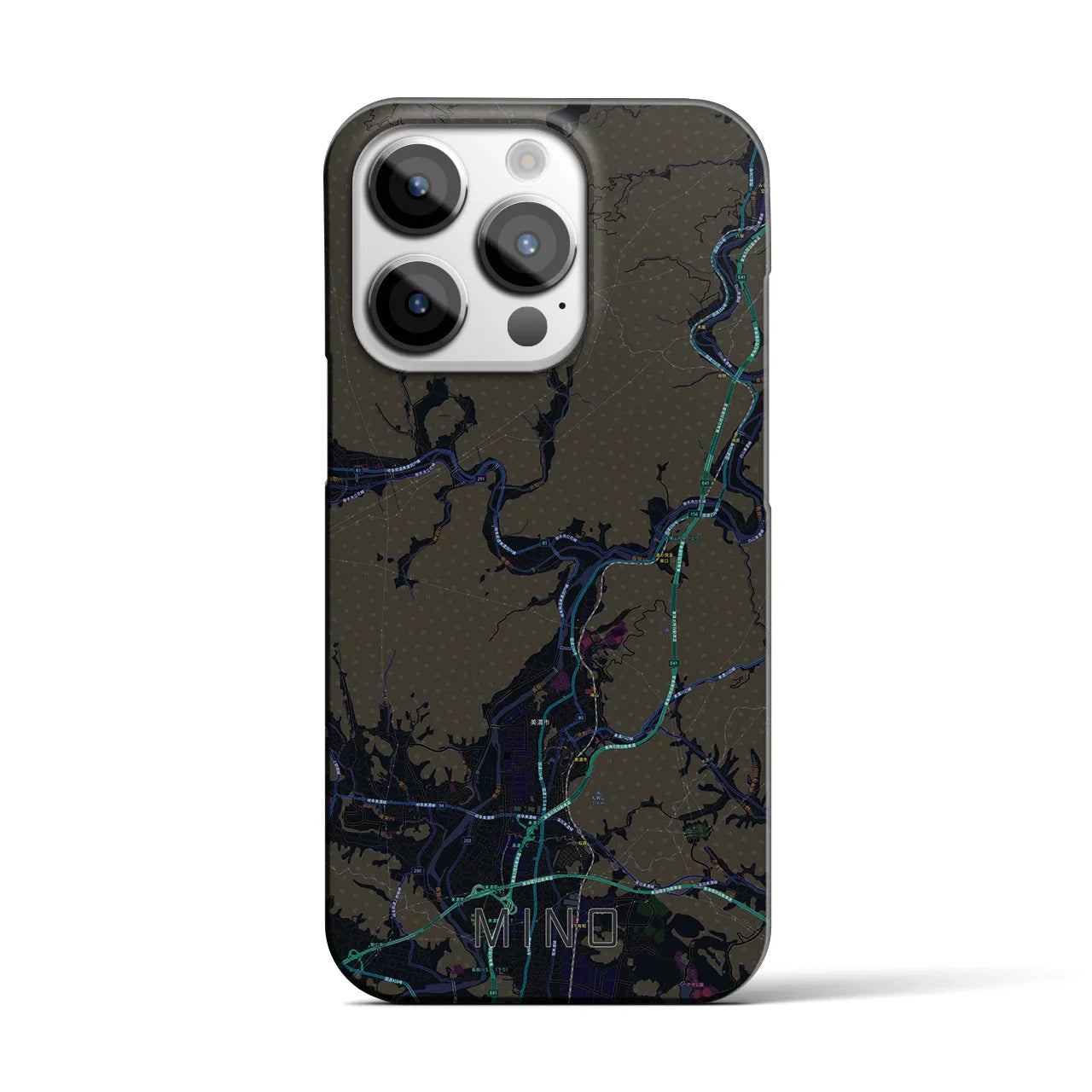 【美濃(岐阜県)】地図柄iPhoneケース(バックカバータイプ)
