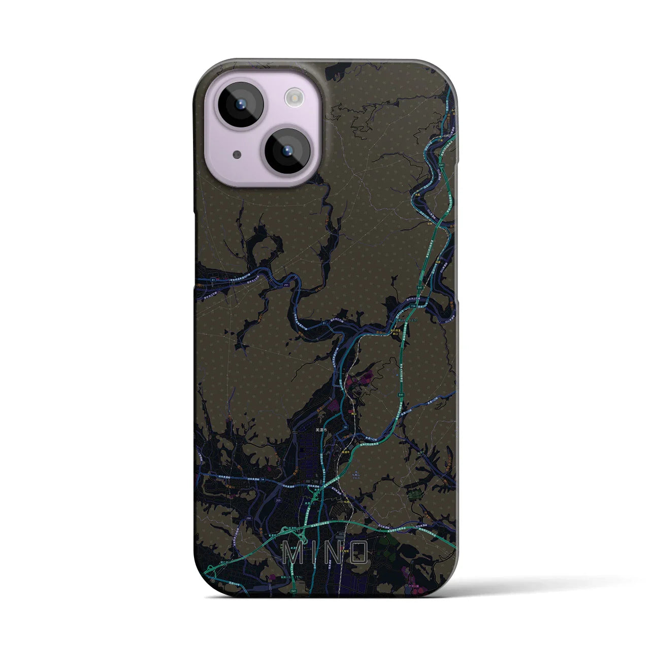 【美濃(岐阜県)】地図柄iPhoneケース(バックカバータイプ)