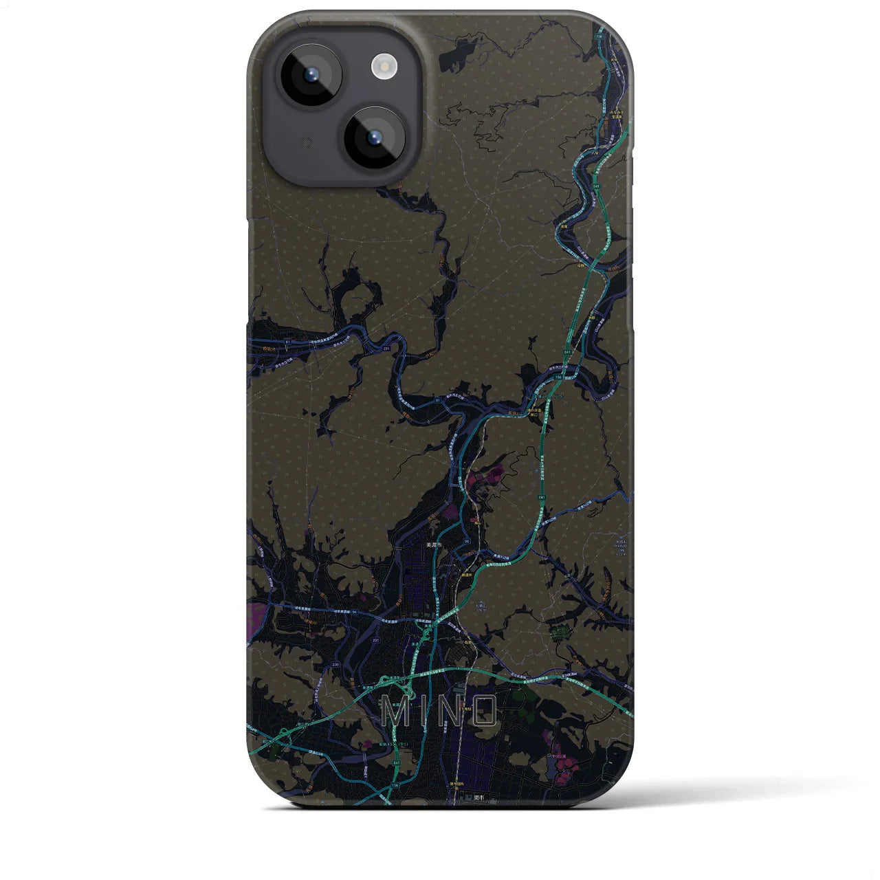 【美濃(岐阜県)】地図柄iPhoneケース(バックカバータイプ)