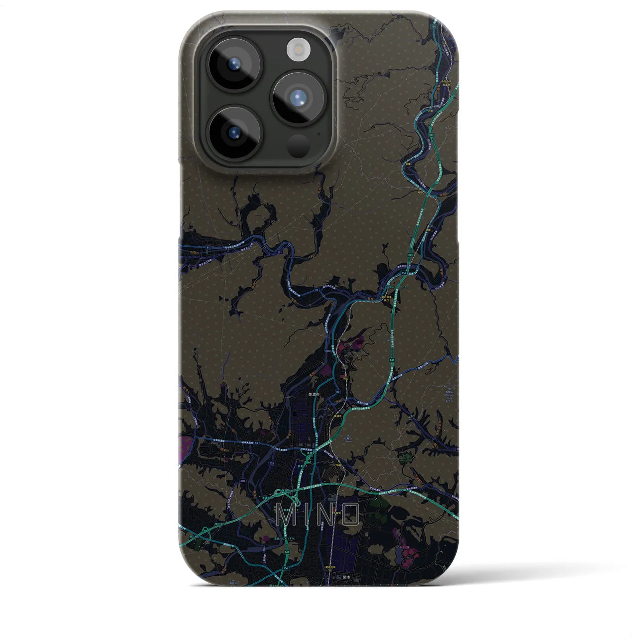 【美濃(岐阜県)】地図柄iPhoneケース(バックカバータイプ)