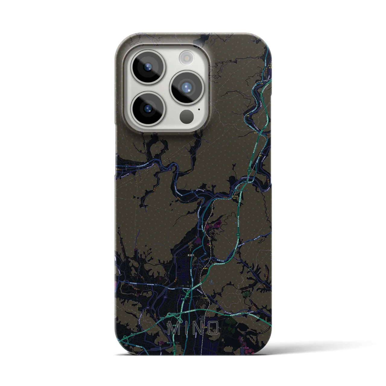 【美濃(岐阜県)】地図柄iPhoneケース(バックカバータイプ)