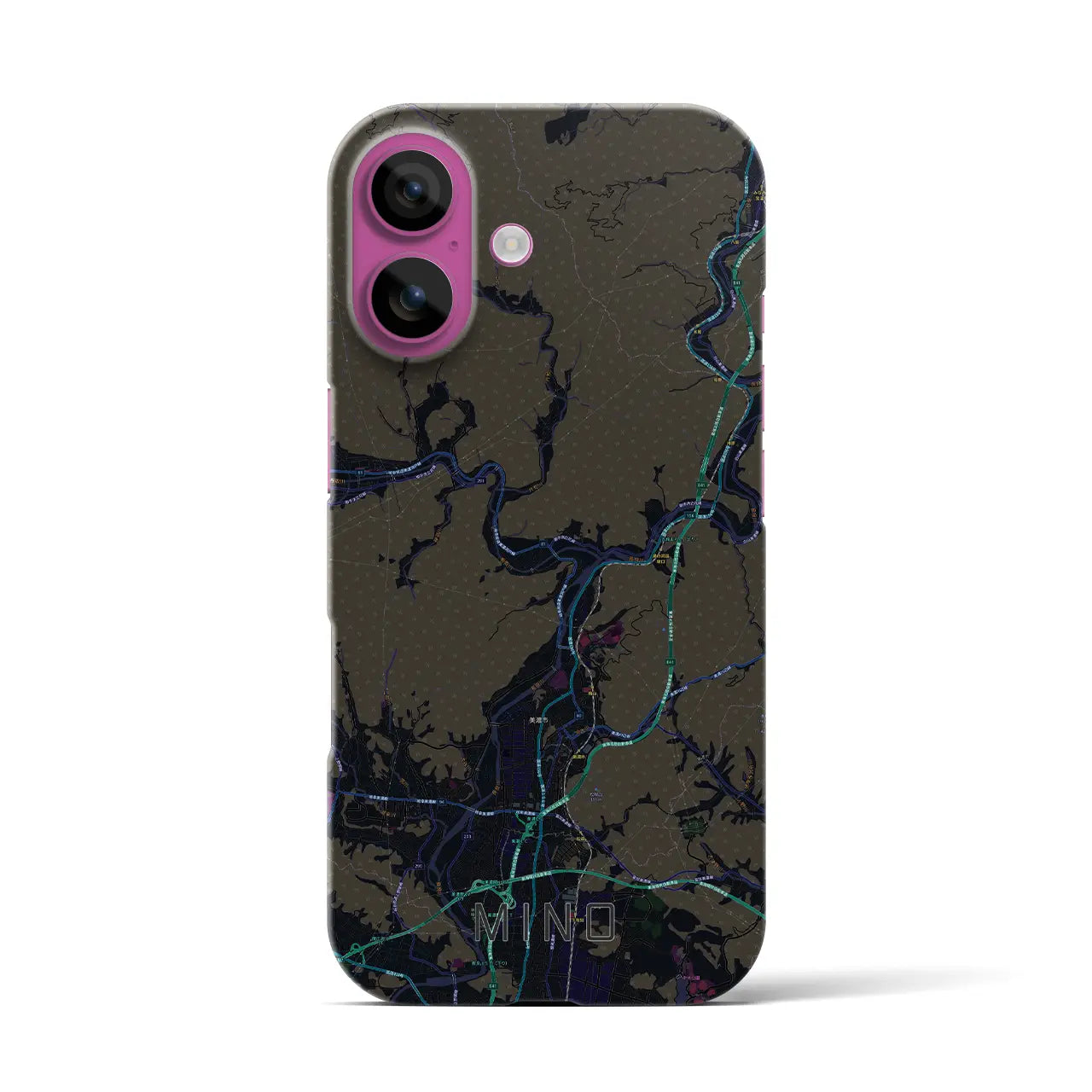 【美濃(岐阜県)】地図柄iPhoneケース(バックカバータイプ)