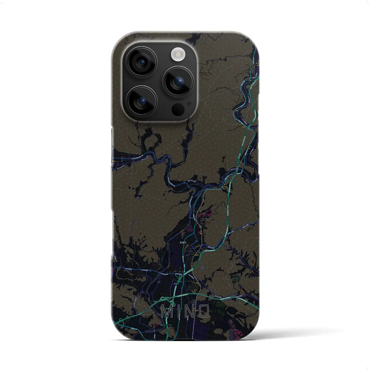 【美濃(岐阜県)】地図柄iPhoneケース(バックカバータイプ)