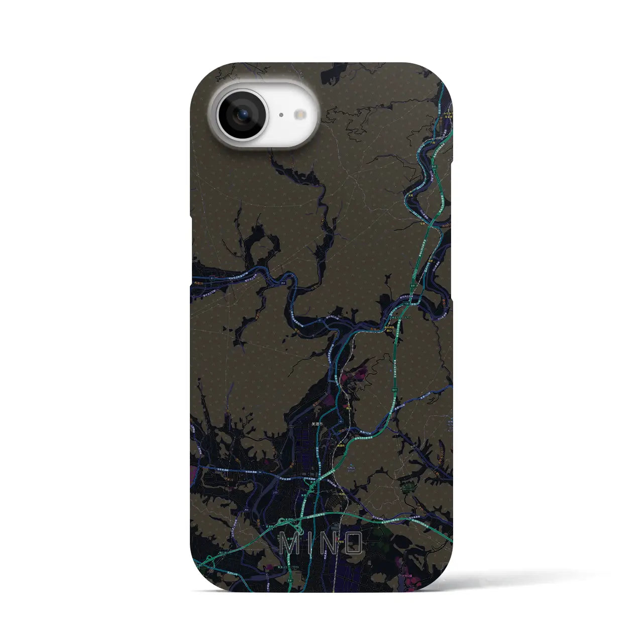 【美濃(岐阜県)】地図柄iPhoneケース(バックカバータイプ)