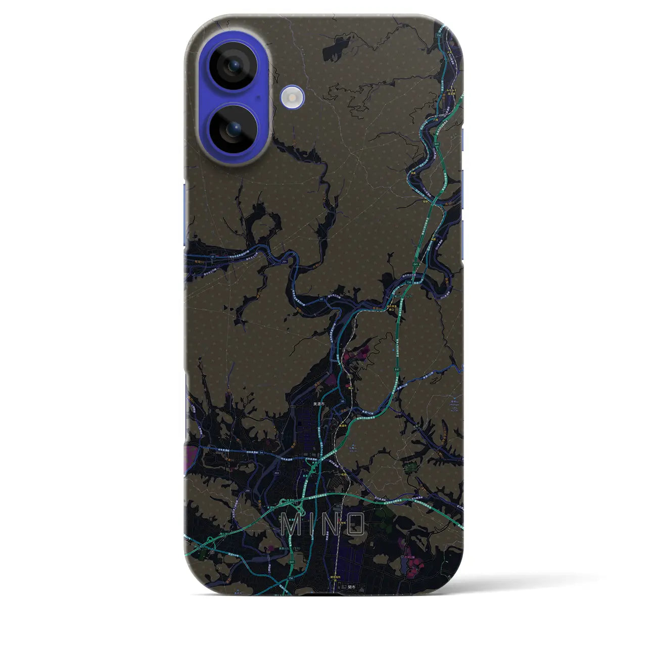 【美濃(岐阜県)】地図柄iPhoneケース(バックカバータイプ)