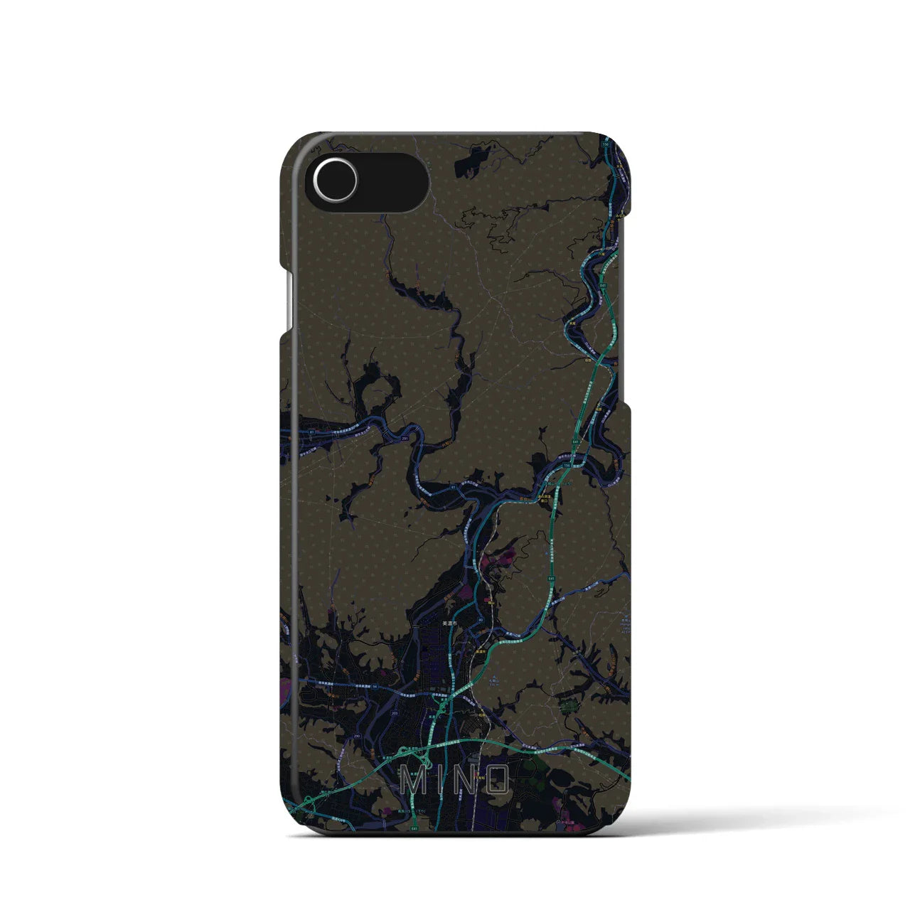 【美濃(岐阜県)】地図柄iPhoneケース(バックカバータイプ)