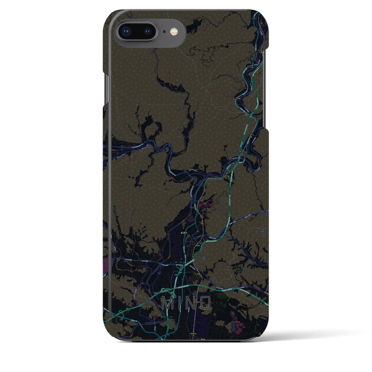 【美濃(岐阜県)】地図柄iPhoneケース(バックカバータイプ)