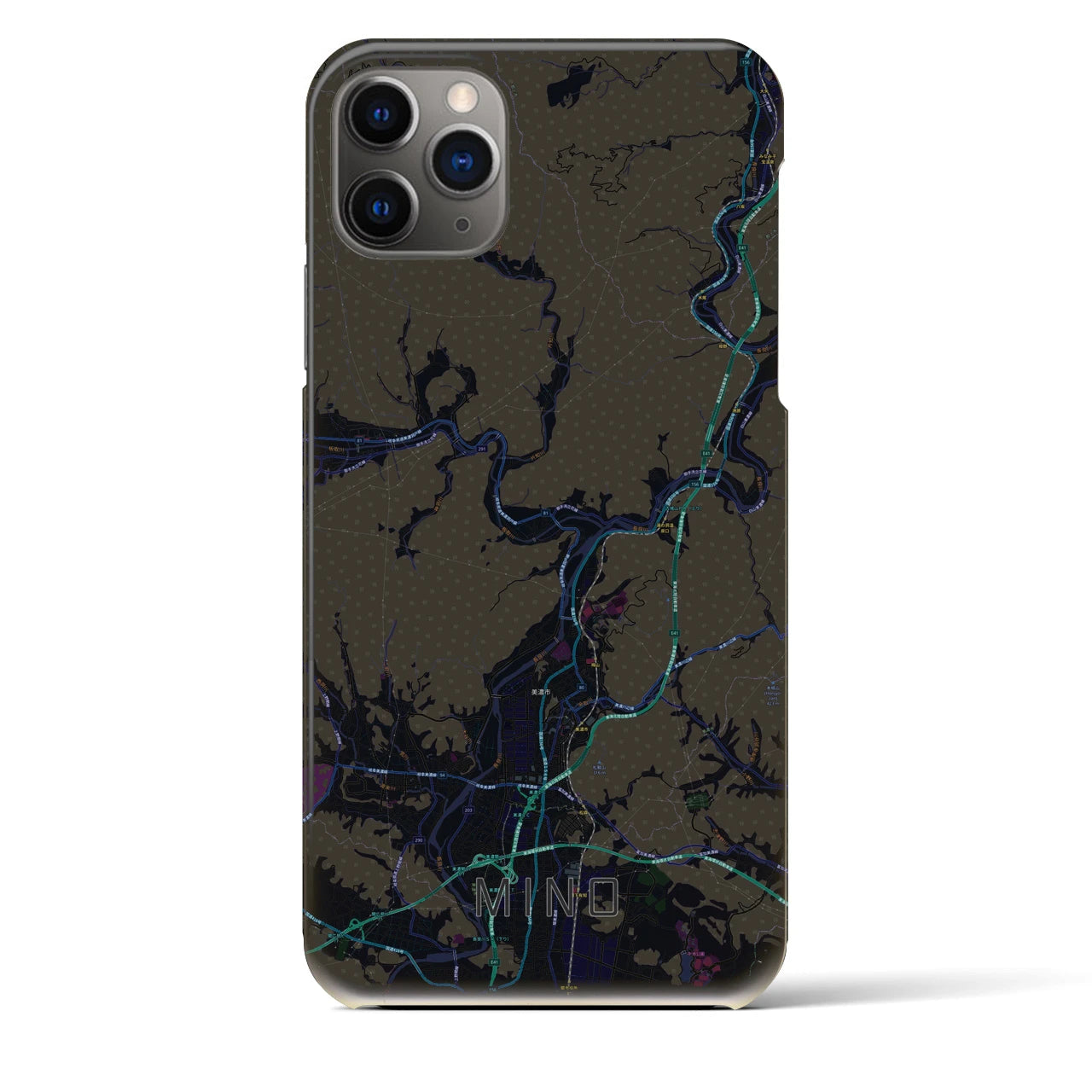 【美濃(岐阜県)】地図柄iPhoneケース(バックカバータイプ)