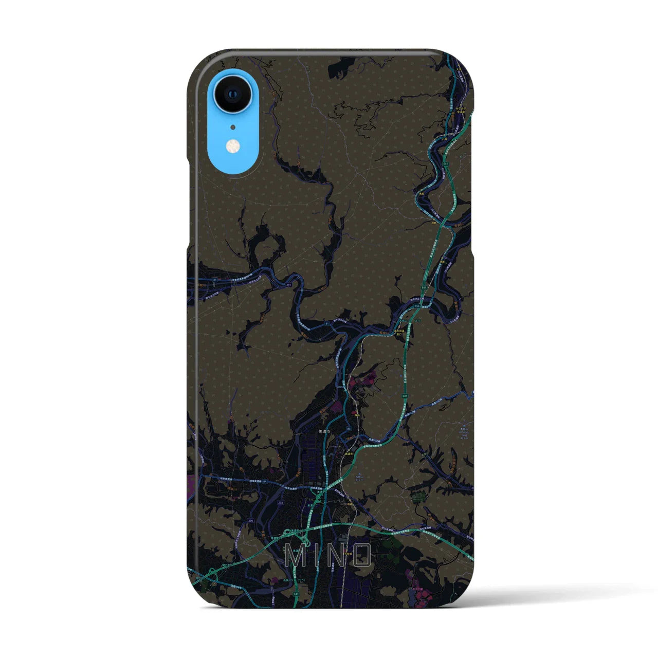 【美濃(岐阜県)】地図柄iPhoneケース(バックカバータイプ)