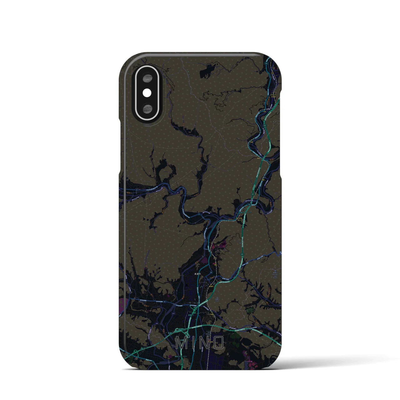 【美濃(岐阜県)】地図柄iPhoneケース(バックカバータイプ)